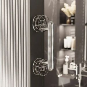 Suction Cup Diamond Door Handle Wardrobe Door Handle Glass Door Window Bathroom Non Perforated Sliding Door