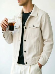 Mens Corduroy Jacket: Classic Collar Design Multiple Colors Available Loose Fit Comfortable and Versatile2026