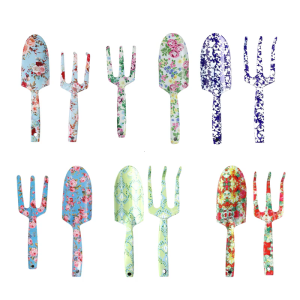 Ergonomic Floral Garden Tool Set Includes Hand Trowel Fork Rust Resistant Stainless Steel for Long Lasting Uses