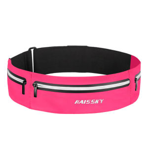 OLIKEI 3 พ็อกเก็ตกระเป๋าคาดเอวยางยืดที่มองไม่เห็น กันน้ำเอวแพ็คเข็มขัดวิ่งบาง กระเป๋าเข็มขัดกีฬาฟิตเนสสำหรับผู้ชายผู้หญิง