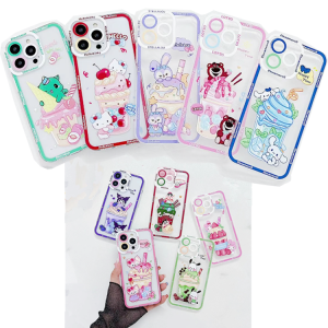 Softcase Curly Clear Cute For OPPO A5s / A12 / A11K / A7 / F9 Case Transparan Karakter Protec Camera