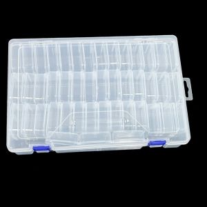 DJDK Multi-Functional Jewelry Beads Storage Case Plastic 45 Grids Pudding Bean Container Save Space Transparent Rhinestone Nail Design Organize Craft Storage