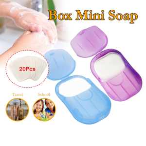 Stock/Disposable Soap Mini Paper outdoor Travel Camping clean Anti Virus Scented Slice Soap Paper