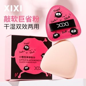 สินค้าขายดี พัฟฟองน้ําภูตฝุ่น เนื้อยืดหยุ่น สัมผัสนุ่มนิ่ม LITTLE BLACK MONSTER ELASTIC POWDER PUFF No.GJ-120