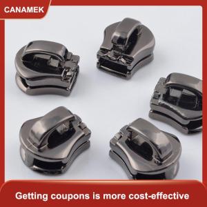 【CANAMEK】 10PCS 5 # dây kéo kim loại đầu kéo thanh trượt Zip khóa túi hành lý may tự làm sửa chữa Kit Phụ kiện phần cứng