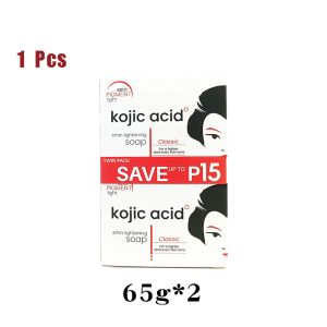 Kojie San Soap Kojic Acid Soap Skin lightening Dark Spot Remover Bar Soap with Coconut & Tea Tree Oil.san 2 by 65 grams