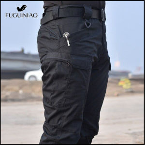 FUGUINIAO 2022 Mens Military Tactical Pants SWAT Sport Trousers Multi-pockets Cargo Pants Training Men Combat Army Pants Work Safety Uniforms IX7