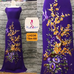 Vải may áo dài thêu cao cấp modell LH236