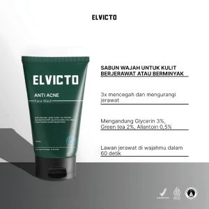 ELVICTO Men Face Wash Bright / Acne  / Sensitive Skin 100ml - Sabun Pembersih Wajah Pria
