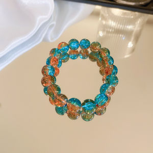 J&C Shiny Colored Glaze Bead Lucky Bracelet Fashionable Versatile Jewelry HB1519