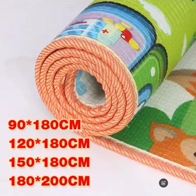 Foam Mattress High-Quality Family Anti-Allergic Foam Cover Foam mattresses suitable for large families single/ double/large/ family models.Crawling PadplaymatDouble-sided cartoon printed outdoor/beach and bed floor mat.