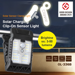 [Clip Anywhere] Solar Sensor Clip Light Outdoor Waterproof Automatic Lighting Garden Lamp Courtyard Lamp Easy To Install