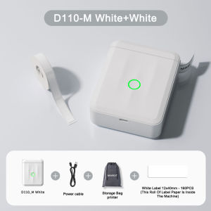 NIIMBOT D110M เครื่องพิมพ์ฉลากแบบพกพาสำหรับใช้ในบ้าน เหมาะสำหรับฉลากขนาดเล็ก เช่น ชื่อ สวิตช์ และการเก็บรักษาอาหาร