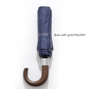 ร่มอัตโนมัติแบบพับได้กันลมร่มกันลมขนาดใหญ่หรูหราสำหรับผู้ชายเคลือบสีดำกันฝน10K