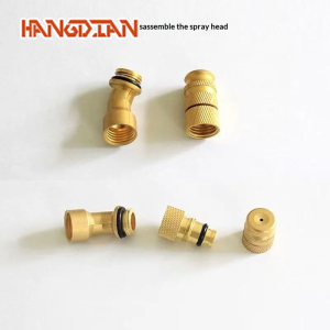 Hangdian có thể điều chỉnh áp suất cao sương mù vòi phun cho máy phun nông nghiệp góc 45 độ tầm xa kiểm soát dịch hại nhôm và đồng thau xây dựng