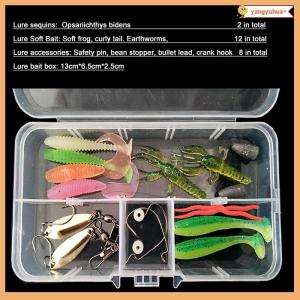 yangyuhua Lua Bait Set Lua Bait Giả Mồi Lua Sequins Mềm Mồi Bucktails Ray Ếch Minnow Bionic Đóng Hộp Bộ