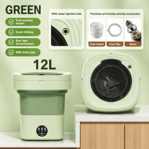 sg⚡ 2 in 1mini Folding Washing Machine With Drain 13L Underwear Baby Clothes | Travel Dorm Apartment