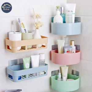 Cheer Life Multifunction Sink Sponge Drain Rack Bathroom Storage Suction Holder Kitchen Organizer Shelf Kitchen Accessories Bath Baskets
