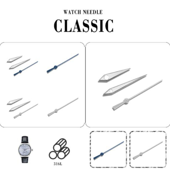 Jeu D'aiguilles Pour Mouvement Montre NH35/36/4R/7S - 3 Pin - Neuf Avec étiquettes