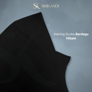 Tudung SriKandi Hitam Berlapik Dagu Tudung Army Navy Bomba Awning Scuba