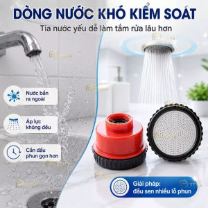 Đầu Sen Tăng Áp 1000 Lỗ – Vòi Sen Phun Tia Siêu Mịn Dòng Nước Đều Tia Nhỏ MịnTránh Bắn Nước Tung tóe Tiết Kiệm Nước