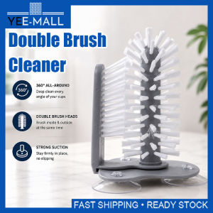 Double Head Cup Brush Bottle Cleaning Brush Kitchen Glass Scrubber Brush Double Headed Cup Brush