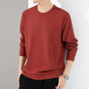 Autumn Winter Fashion Waffle T Shirt Men Long Sleeve Casual Top Oversized T-Shirts Man O Neck Harajuku Shirt Tees Male Clothing