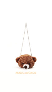 Tas selempang Wanita Model Teddy Bear Tas Sling Bag Tali Rantai tas Bahu Fashion Wanita