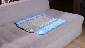 Heating Pad Electric Blanket with 10 Gear Temperature Adjustment & Timing & Overheating Protection Grey Washable 110V 75W (30 * 60cm / 11.8 x 23.6 Inch) (US Plug)