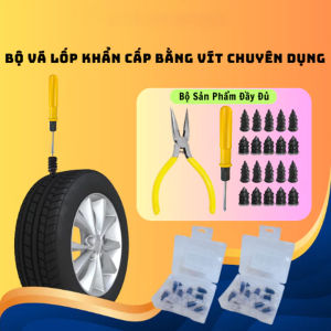 Bộ dụng cụ vá xe khẩn cấp Đinh Vít Vá Lốp Không Săm tự Sửa Chữa Ô Tô Xe Máy Nhanh Chóng