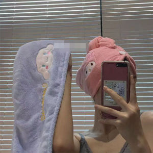 Sanrio Kuromi Cinnamoroll Hair Drying Hat Quick-dry Microfiber Hair Towel Cap Super Absorption Hair Dry Cap