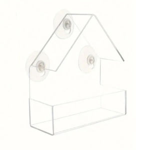 Hanging Bird Feeder Clear Glass Window House Bird Feeder Outdoor Wild Bird Seed Feeder Pet Feeder