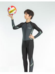 Boys long sleeve rushguard Competitive One Piece Swimwear Uv Kids Swimming Costume Quick Dry Teenage Bathing Suit Lycra Wetsuit for 5-18Years