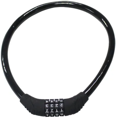 Bicycle Cable Lock 4 Digits Resettable Combination Security Code 60cm long Anti-Theft Bike Lock - SG Stock