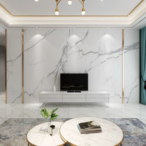 TERBARU Wallpaper Sticker Dinding Ruang Tamu & Kamar Motif Marmer Putih Silver Panjang 9-8Meter X 45 Cm