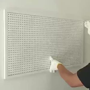 Vertical Grid Display RackBoard Mesh Shelf Wall Board Color Punch-Free Round Hole Wire-Wrap Board Hand Display Stand Home Wall Storage