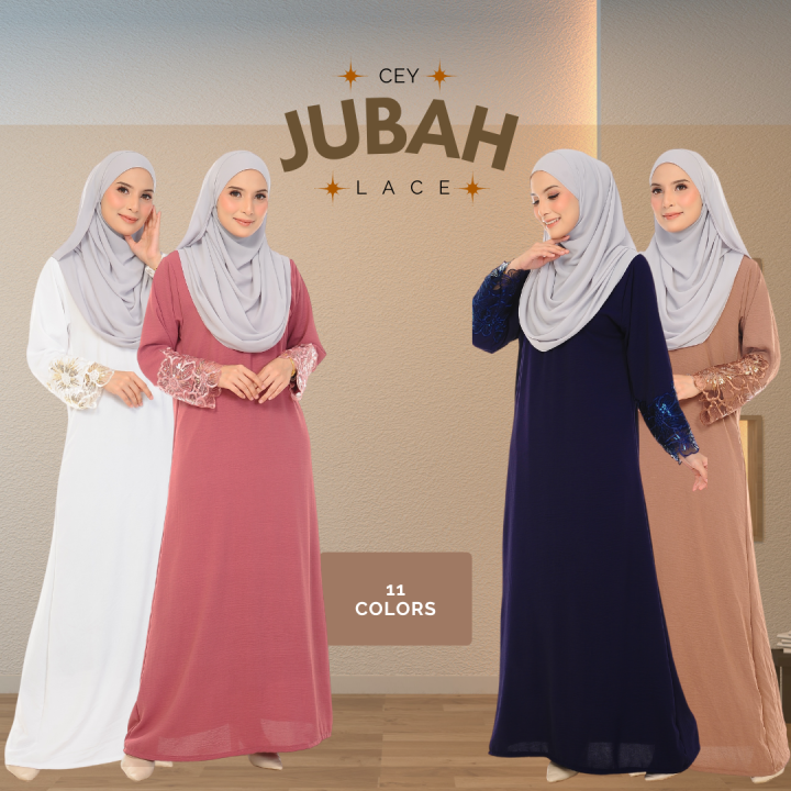 [ NEW DESIGN !!! ] Jubah Sofia Lace Raya Collection Dewasa (S to 3XL ...