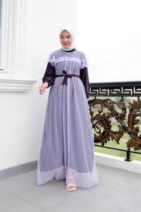 NEW DOTY MAXI DRESS TILE DOTY
