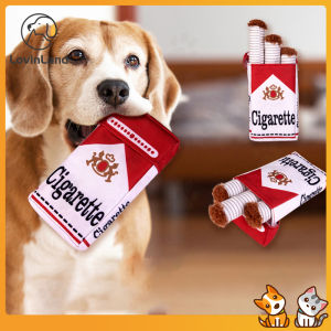 Lovinland Giggle Puff Stick Toys with a Box Funny Interactive Giggle Sound Plush Dog Toys Pitbull Husky Frenchie No Stuffing Puppy Toys for Small to Medium Breed Dog Accessories Gift