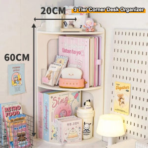3PCS Desktop Storage Organizer Set Modular Desk Shelf Corner Rack Space Saving for Home Office Study