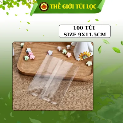 Túi TRONG SUỐT HÀN NHIỆT Bao bì đựng trà bánh kẹo bánh quy nhiều kích thước Combo 100 túi( GIÁ NHÀ MÁY)