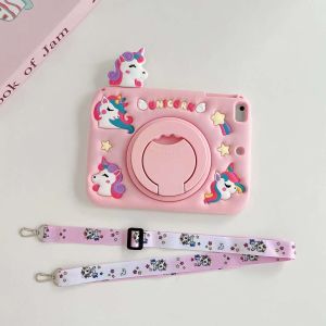 Samsung Tab A9 X115 A9 Plus 5G X216 Silikon Tali Lanyard Unicorn Kuda Poni Gemoy Ada Slot Stylus