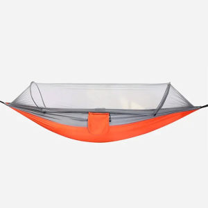มุ้งกันยุงตั้งแคมป์กลางแจ้ง ป้องกันการโรลโอเวอร์ เปลญวนร่มชูชีพไหมปั่นสวิงตั้งแคมป์พักผ่อนเก้าอี้แขวนคู่