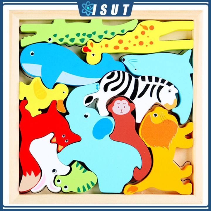 Chunky Wooden 3D Puzzle For Children Kids Puzzle And Early