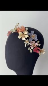 Romantic Sweet Multi Color Brides Barrettes Head Wear Tiaras Hairbands Wedding Hair Accessory Evening Headdress