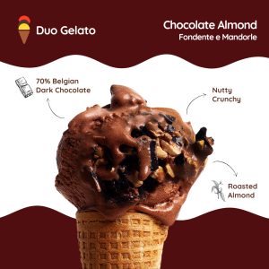 Chocolate Almond Crunch – Artisan Italian Gelato (Ice Cream 400ml)