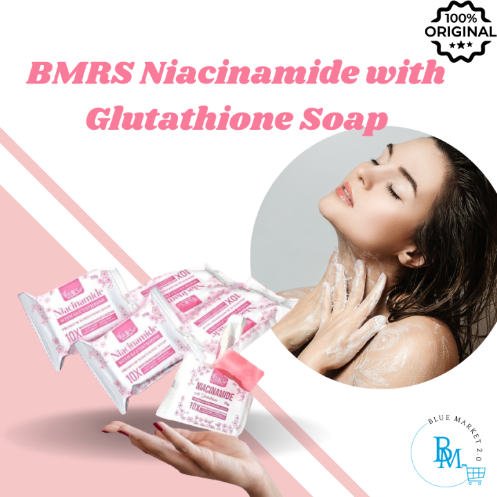 BMRS Niacinamide With Glutathione Soap 10x Whitening Soap & Moisturizing  with Scrub | Lazada PH