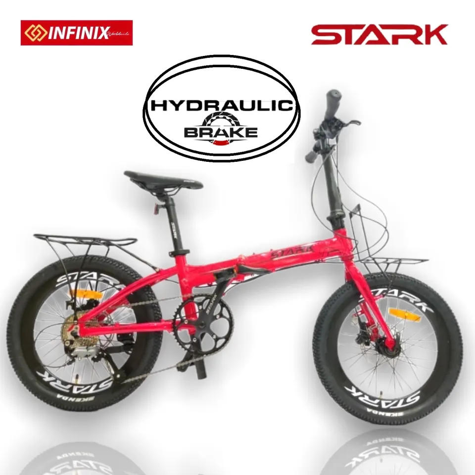 Stark Cruiser Folding Bike 20 Alloy Frame Hydraulic Brakes Red Lazada PH