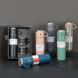 Termos Sultan Vacum Flask Set 3in1 500ML Tumbler Stainless Gift Box Hampers Botol Minum Air Panas dan Dingin Cangkir Premium