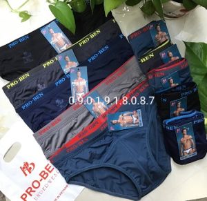 Set 5 Quần Lót Nam Thun Lạnh Cao Cấp Hai Lưng Proben Vải Mềm Mát Co Giãn Từ 30kg Đến 95kg MarketOnline PB03
